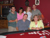 The Kellys, Thompsons and the Sanders after the poker party