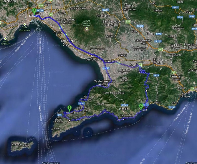 Naples to Sorrento to Amalfi