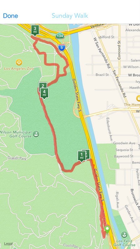 Our Griffith Park route